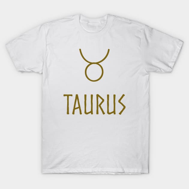 Taurus Zodiac Sign T-Shirt by GR-ART